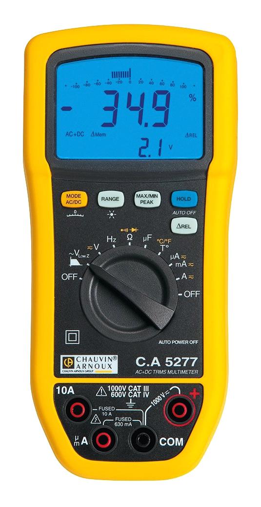 P01196777 TRMS AC+DC MULTIMETER, 10A, 1KV CHAUVIN ARNOUX