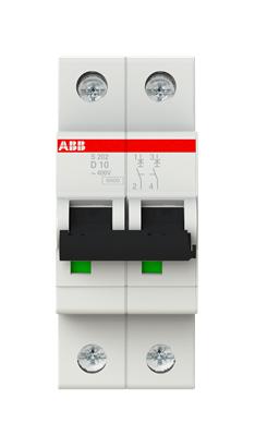S202-D10 CIRCUIT BREAKER, THERMAL MAG, 2 POLE ABB