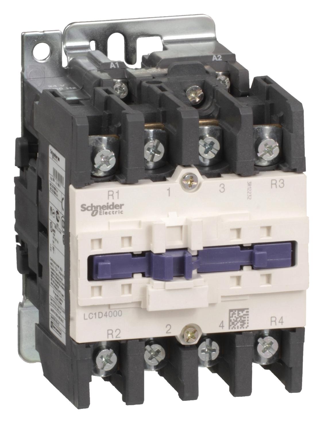 LC1D40008E7 CONTACTOR, DPST-NO/NC, 48VAC, DIN RAIL SCHNEIDER ELECTRIC