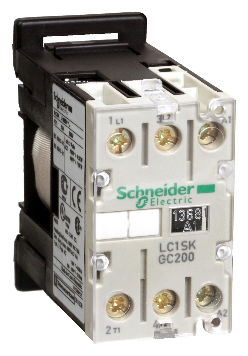 LC1SKGC200F7 CONTACTOR, DPST-NO, 110VAC, DIN RAIL SCHNEIDER ELECTRIC
