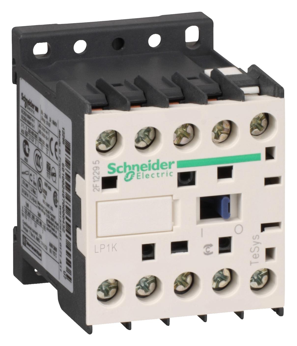LP1K1210BD3 CONTACTOR, 3PST-NO, 24V, DIN RAIL/PANEL SCHNEIDER ELECTRIC