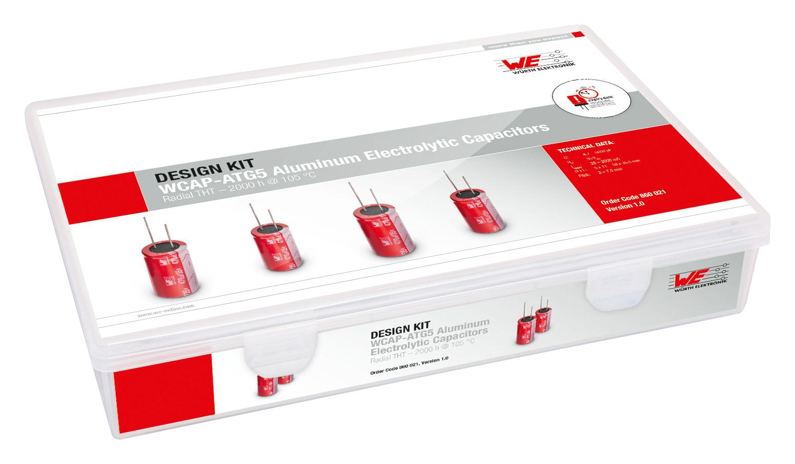 860021 ALUMINUM ELECTROLYTIC CAP DESIGN KIT WURTH ELEKTRONIK