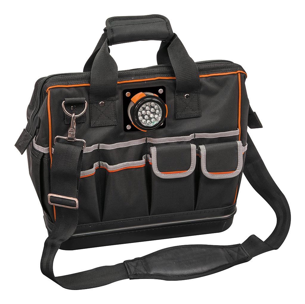 55431 LIGHTED TOOL BAG, 1680D BALLISTIC WEAVE KLEIN TOOLS