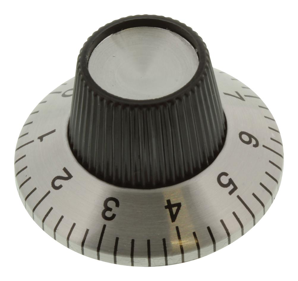 PKS1105B101/4 STRAIGHT KNURLED KNOB, PHENOLIC, 29.7MM ALCOSWITCH - TE CONNECTIVITY