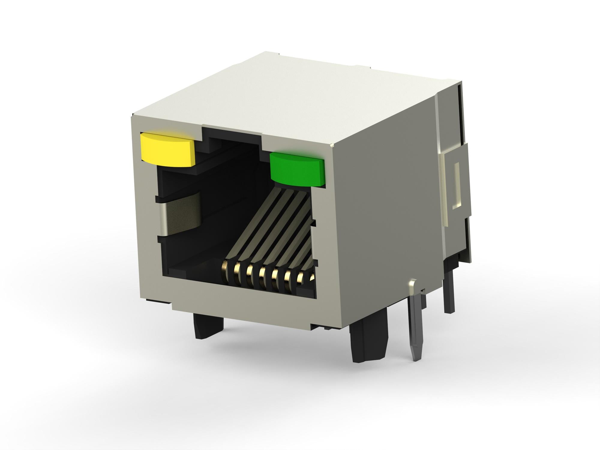 6116075-4 RJ45 CONNECTOR, JACK, 8P8C, 1PORT, CAT5 AMP - TE CONNECTIVITY