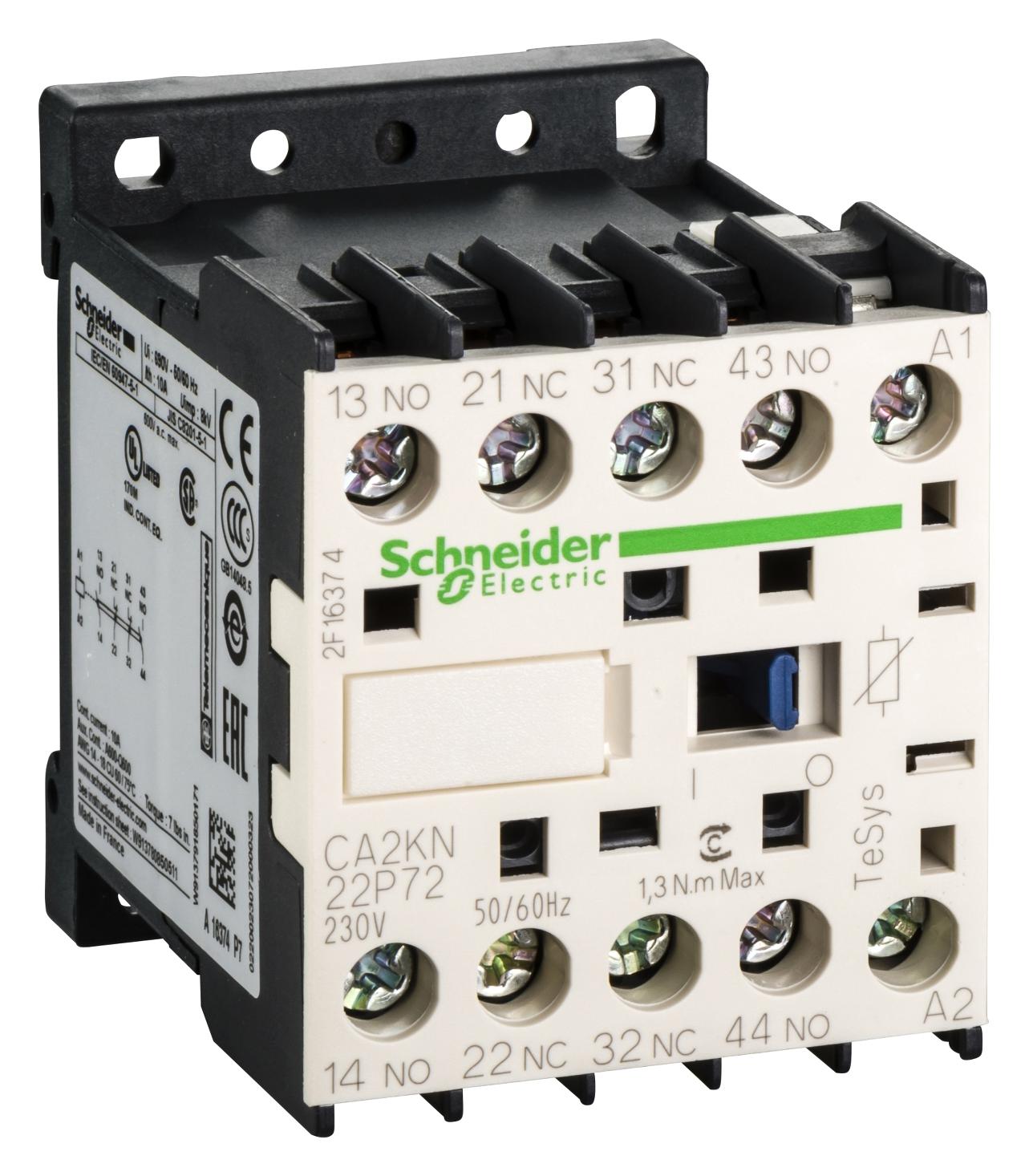 CA2KN22P72 CONTROL RELAY 2NO 2NC CONTACTS SCHNEIDER ELECTRIC