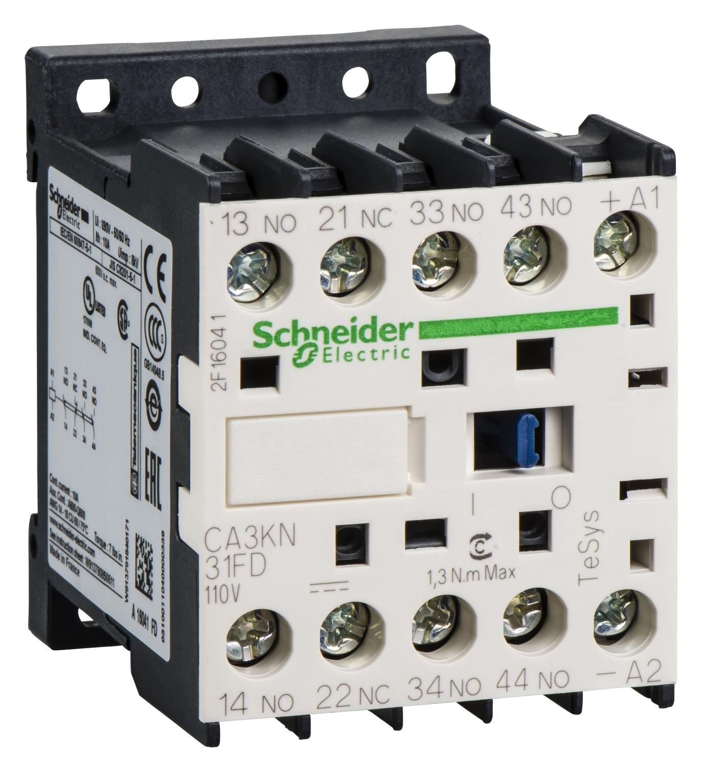 CA3KN31FD CONTROL RELAY 3NO 1NC CONTACTS SCHNEIDER ELECTRIC