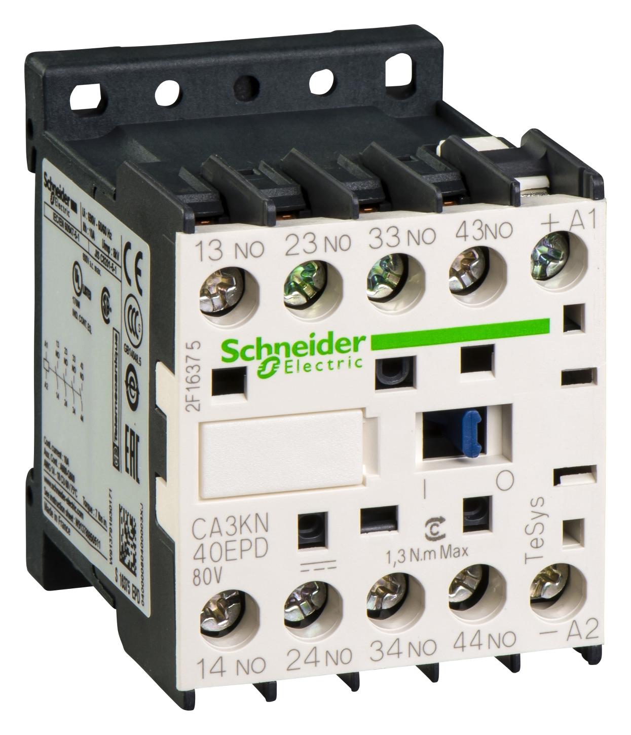 CA3KN40EPD K CONTROL RELAY 4NO 80VDC COIL SCHNEIDER ELECTRIC