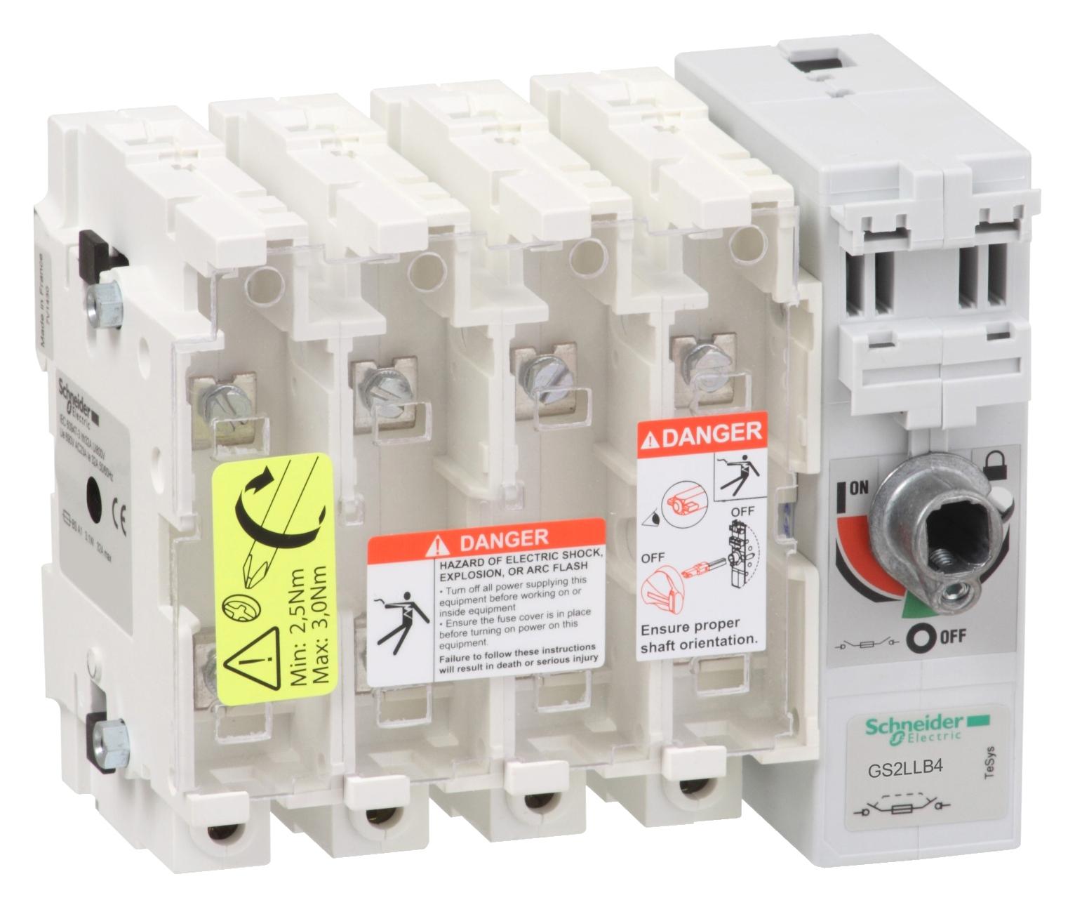 GS2LB4 FUSE DISCONNECT SW. 4X 160A B1-B2 SCHNEIDER ELECTRIC