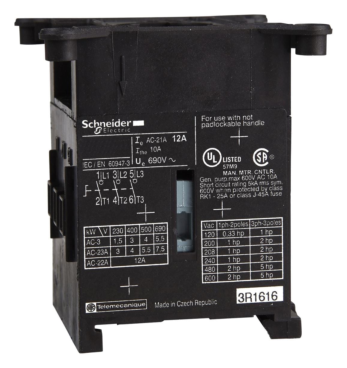 VN20 MINI VARIO SWITCH BODY 20A SCHNEIDER ELECTRIC
