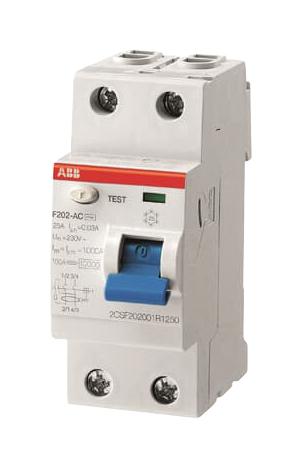 2CSF202001R0160 F202AC-16/0.01 2P RCD 16A 10MA ABB
