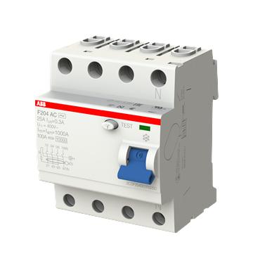 2CSF204001R3250 F204AC-25/0.3 4P RCD 25A 300MA ABB