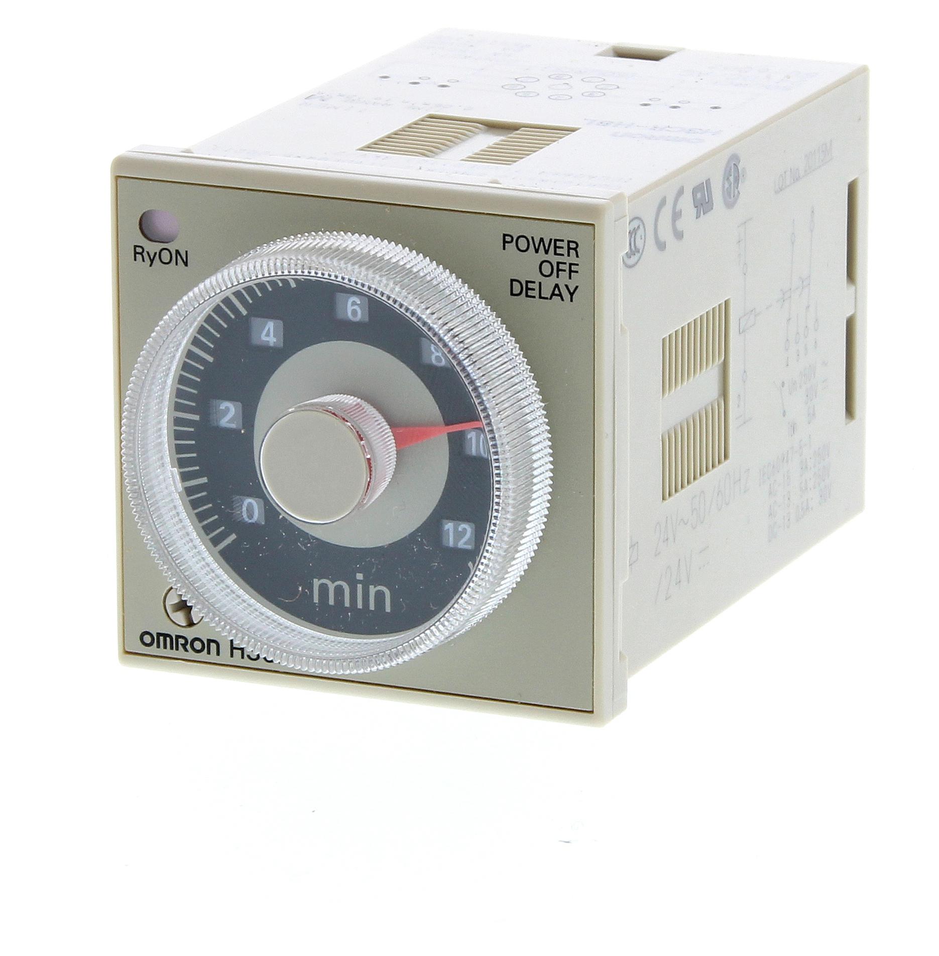 H3CR-HRL AC200-240 M ANALOG TIMER, 4 RANGE, 0.05 MIN, 12 MIN OMRON