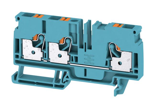 1991830000 TERMINAL BLOCK, DIN RAIL, 3POS, 8AWG WEIDMULLER