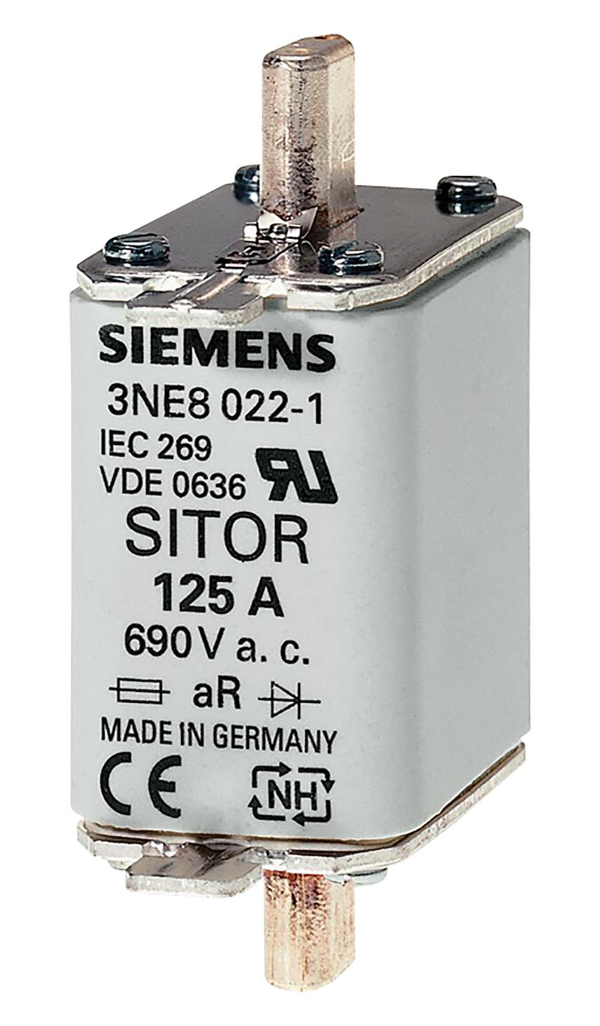 3NE1022-2 HRC FUSE, 125A, 690VAC, 250VDC, BLADE SIEMENS