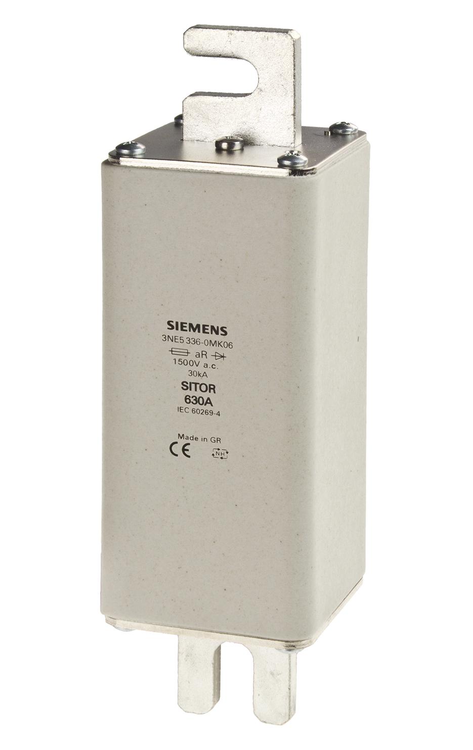 3NE5336-0MK06 HRC FUSE, 630A, 1.5KVAC, 1KVDC, BLADE SIEMENS