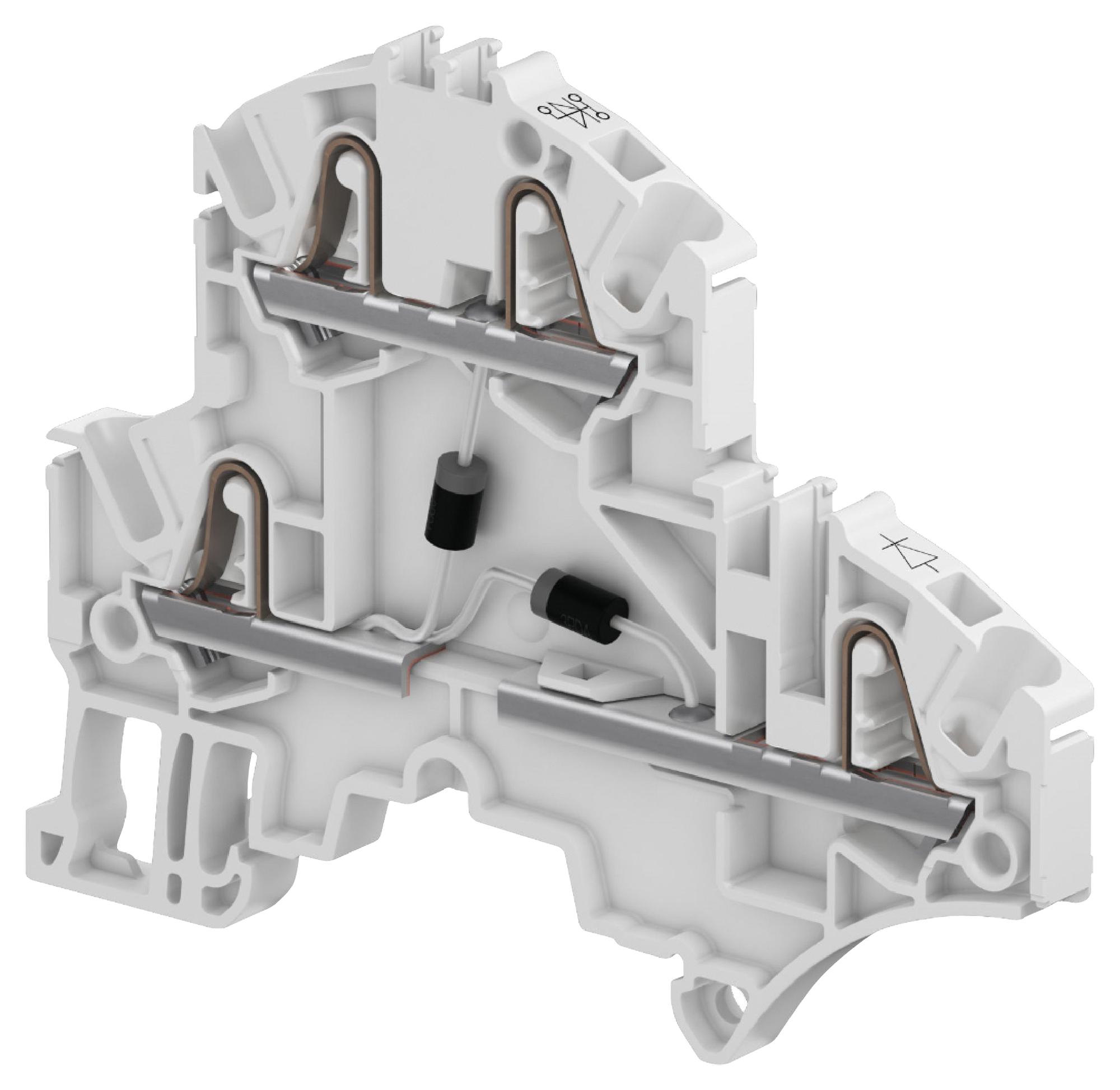 1SNK705219R0000 TERMINAL BLOCK, DIN RAIL, 4POS, 2.5MM2 ENTRELEC - TE CONNECTIVITY