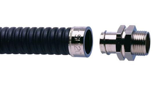 SP16/M16/B CONDUIT CONNECTOR, STRAIGHT, BRASS, 16MM ABB - ADAPTAFLEX