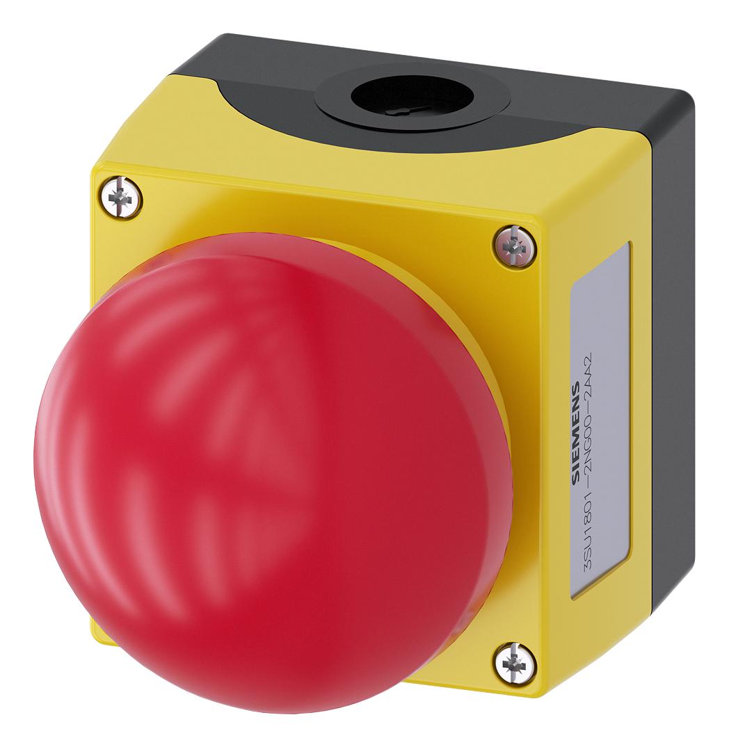 3SU1801-2NG00-2AA2 E-STOP SWITCH, SPST-NC/NO, 10A, 500V SIEMENS