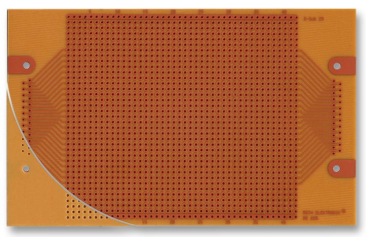 RE225-HP PCB, D SUB, EUROCARD, FR2, 2.54MM ROTH ELEKTRONIK