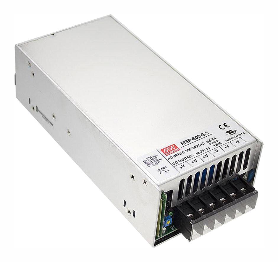 MSP-600-3.3 POWER SUPPLY, AC-DC, 3.3V, 120A MEAN WELL