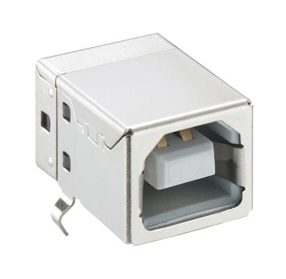 2411 06 USB CONN, 2.0 TYPE B, R/A RCPT, 4POS, TH LUMBERG