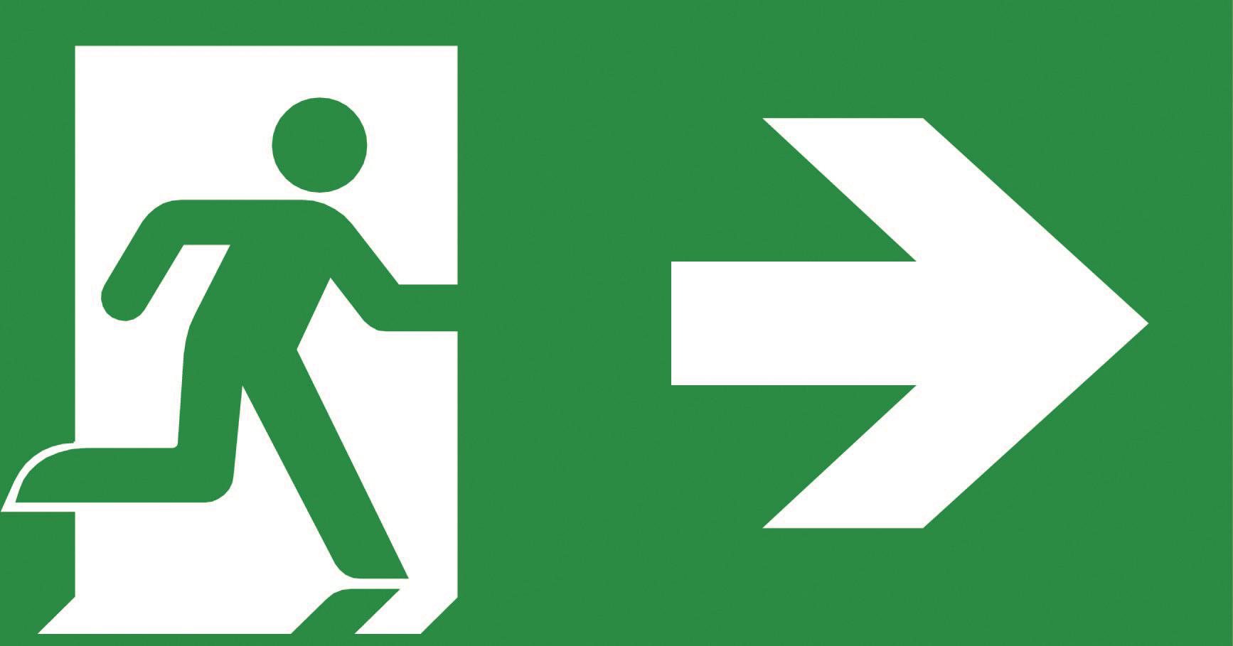 RSEN6120 RIGHT ISO7010 LEGEND, EMERGENCY LIGHT ABB