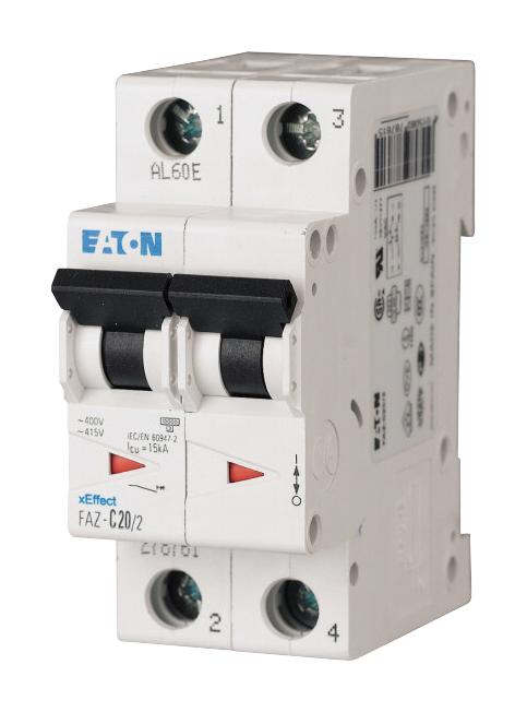 FAZ-S6/2 MCB, 6A, S-TYPE, DP, 10KA EATON MOELLER