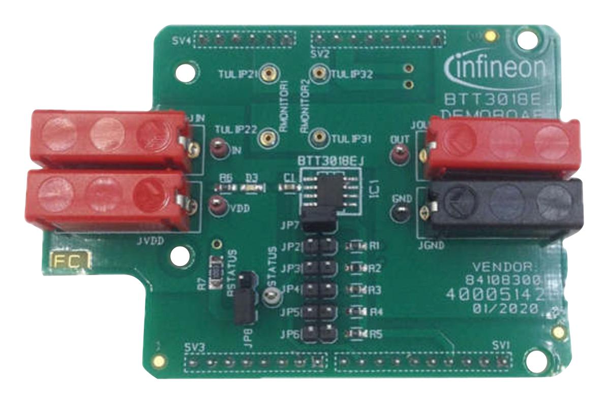 BTT3018EJDEMOBOARDTOBO1 DEMO BOARD, LOW SIDE POWER SWITCH INFINEON