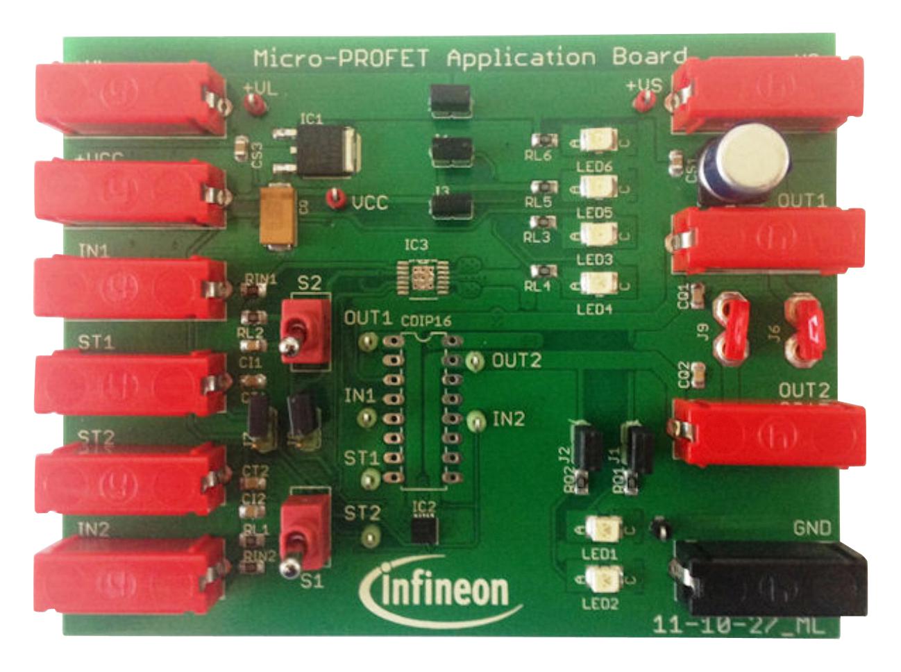 DEMOBOARDITS42K5DTOBO1 DEMO BOARD, HIGH SIDE POWER SWITCH INFINEON