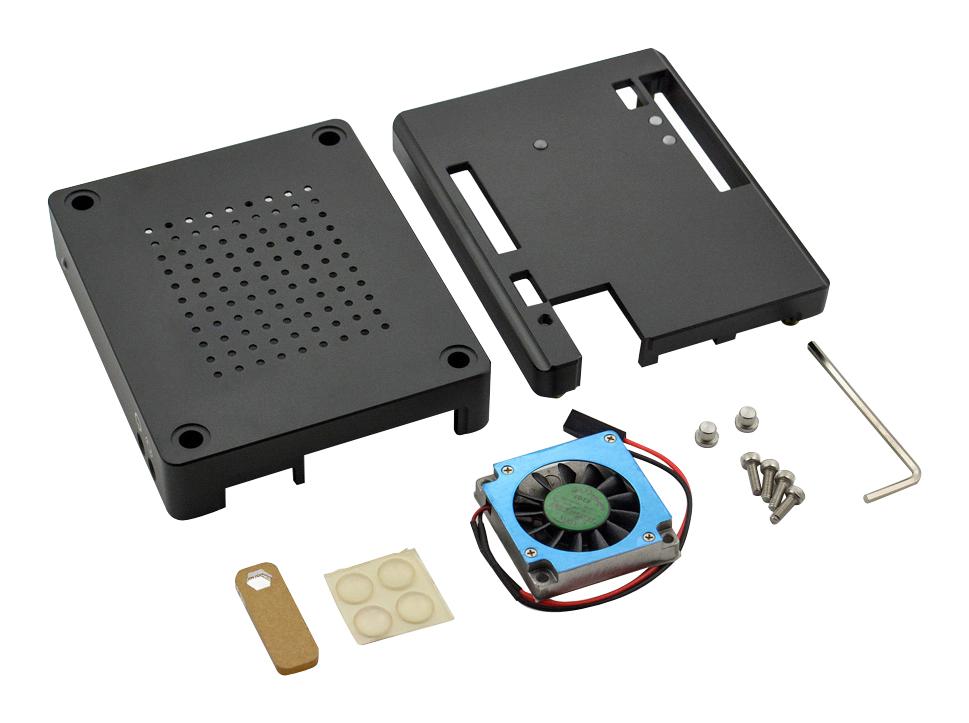 FIT0530 DEV BOARD ENCLOSURE, ALUM ALLOY, BLACK DFROBOT