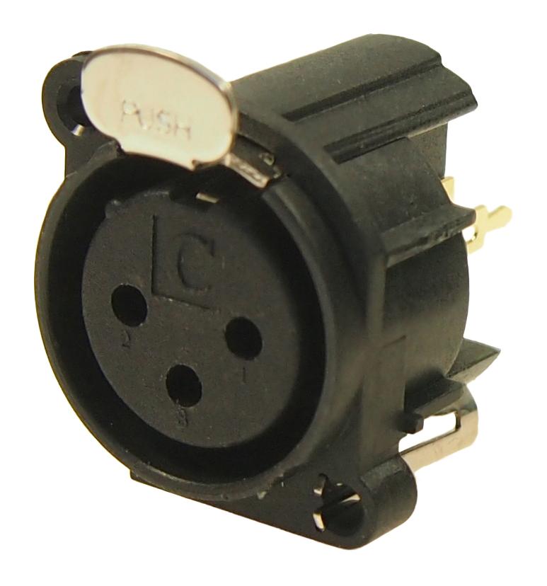 CP300293 XLR CONNECTOR, RCPT, 3POS, PCB CLIFF ELECTRONIC COMPONENTS