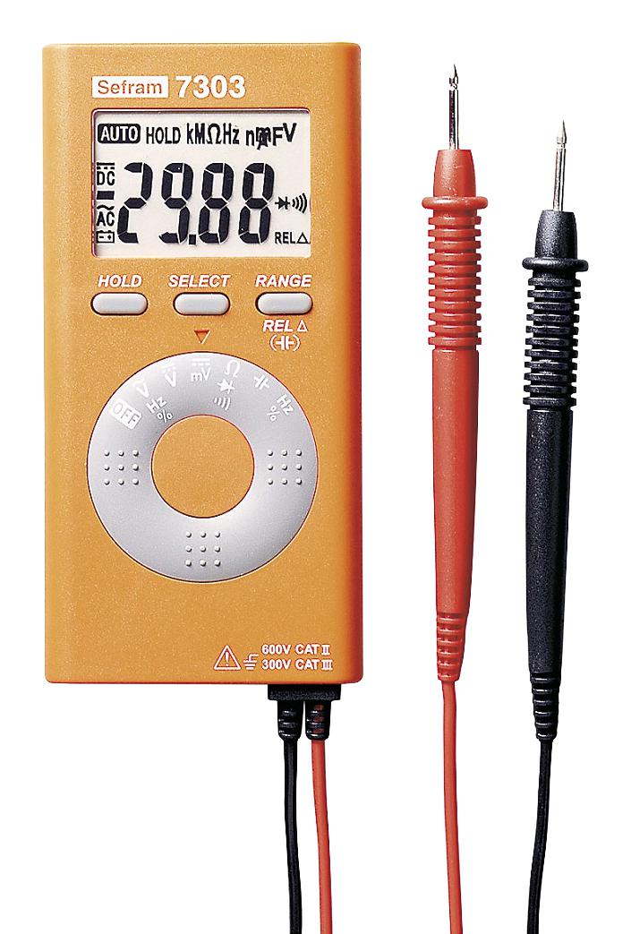 SEFRAM7303 MULTIMETER, HAND HELD, AUTO, 600V, SEFRAM