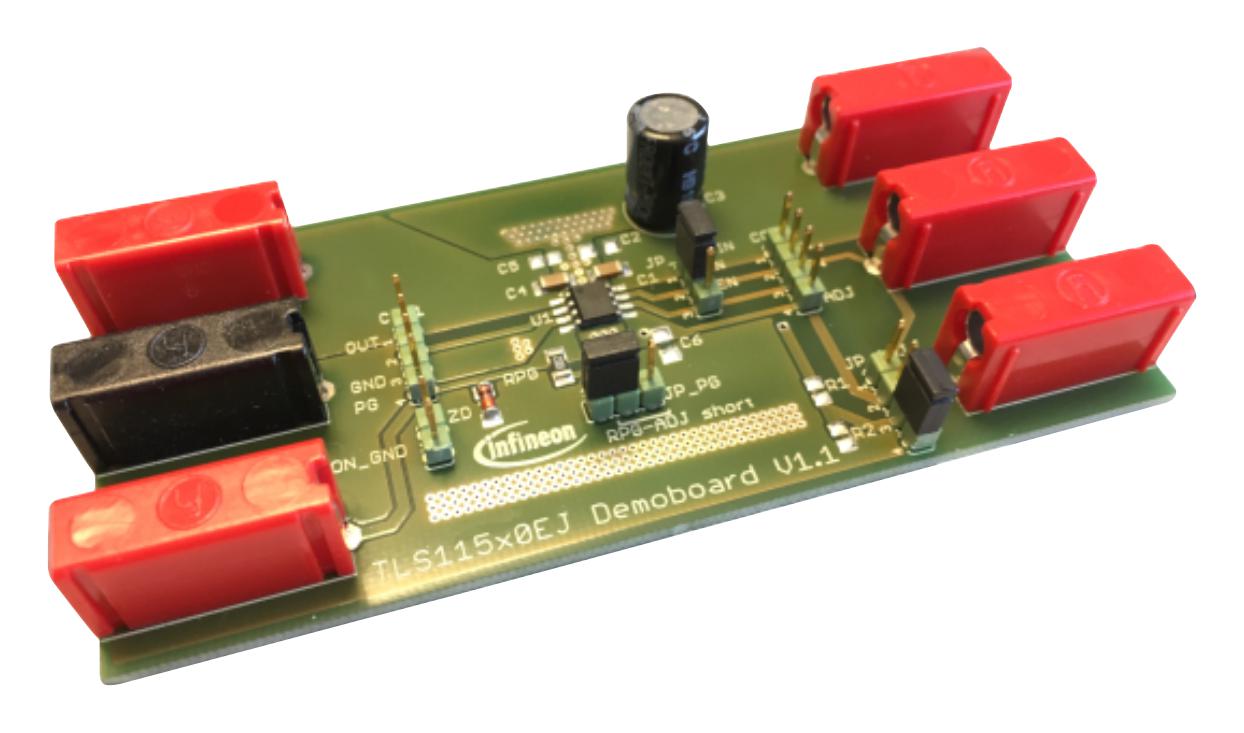 TLS115D0EJDEMOBOARDTOBO1 DEMO BOARD, LOW DROPOUT LINEAR REGULATOR INFINEON
