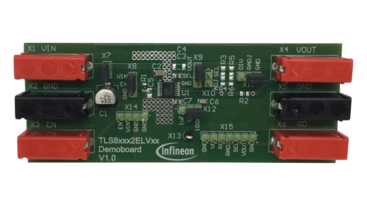 TLS835D2ELVSEBOARDTOBO1 DEMO BOARD, LOW DROPOUT LINEAR REGULATOR INFINEON