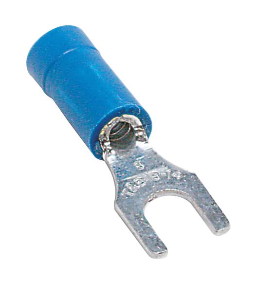 7TAI029450R0010 CRIMP TERMINAL, FORK, #6, 14AWG, BLUE ABB