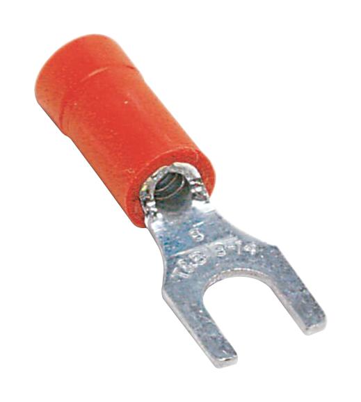 7TAI029450R0017 CRIMP TERMINAL, FORK, #8, 16AWG, RED ABB