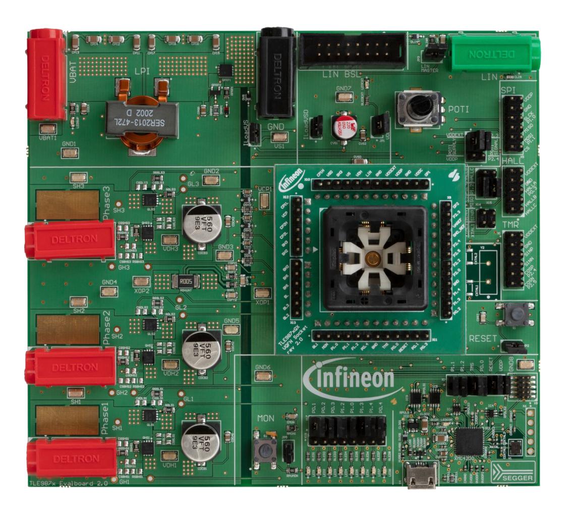 TLE987XEVALBVQFNTOBO1 EVALUATION BOARD, BLDC MOTOR DRIVER INFINEON