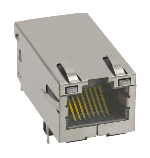 G27-122T-015 RJ45 CONN, R/A JACK, 8P8C, 1PORT, TH BEL MAGNETIC SOLUTIONS