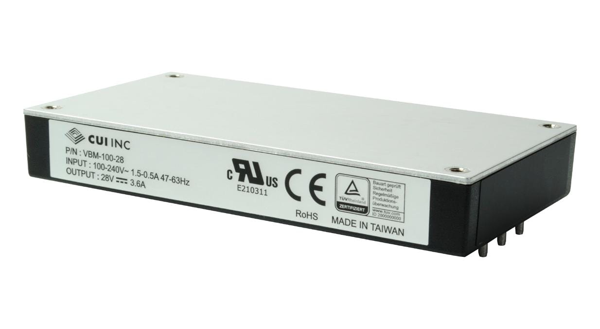 VBM-100-12 POWER SUPPLY, AC-DC, 12V, 8.4A CUI