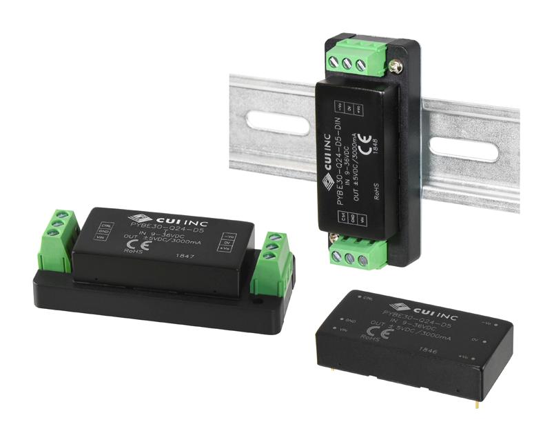 PYBE30-Q48-S12-T DC-DC CONVERTER, 12V, 2.5A CUI