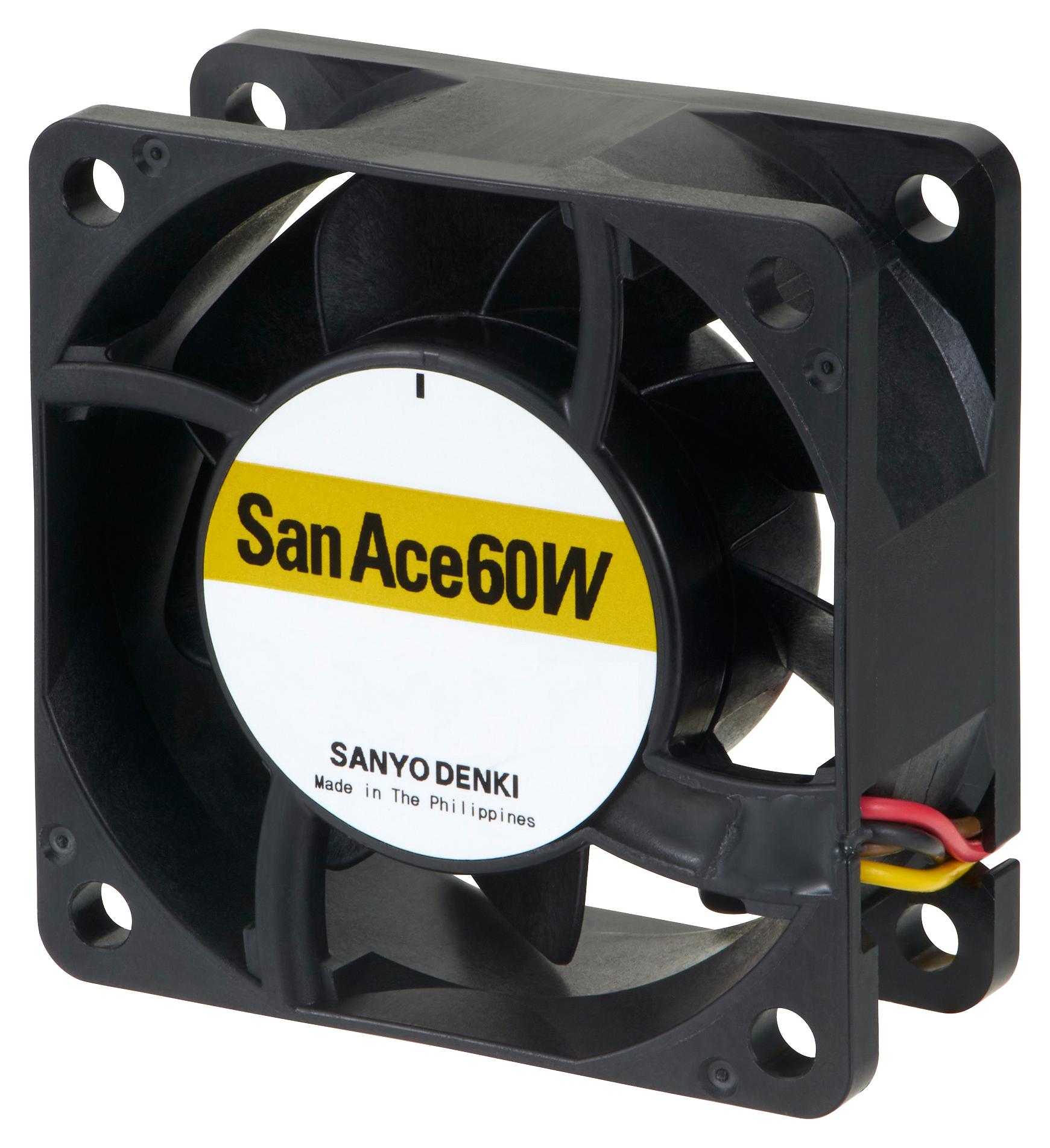 9WPA0624P4G001 AXIAL FAN, 53.7CFM, 56DBA, 11.04W, 24VDC SANYO DENKI