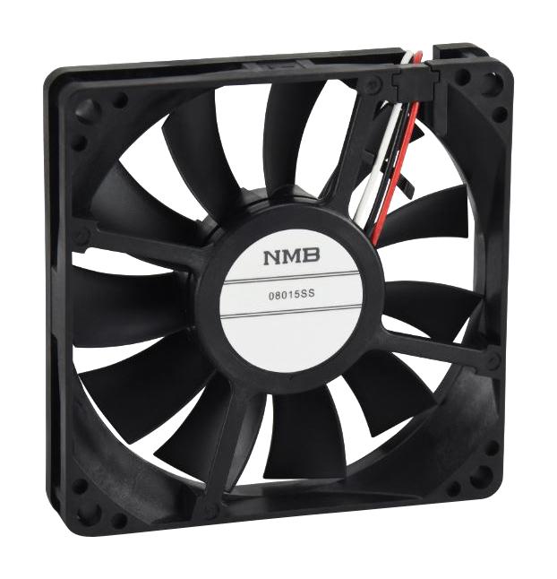 08015SS-12N-AA-00 AXIAL FAN, 80MM, 12VDC, 33.9CFM, 34DB NMB TECHNOLOGIES