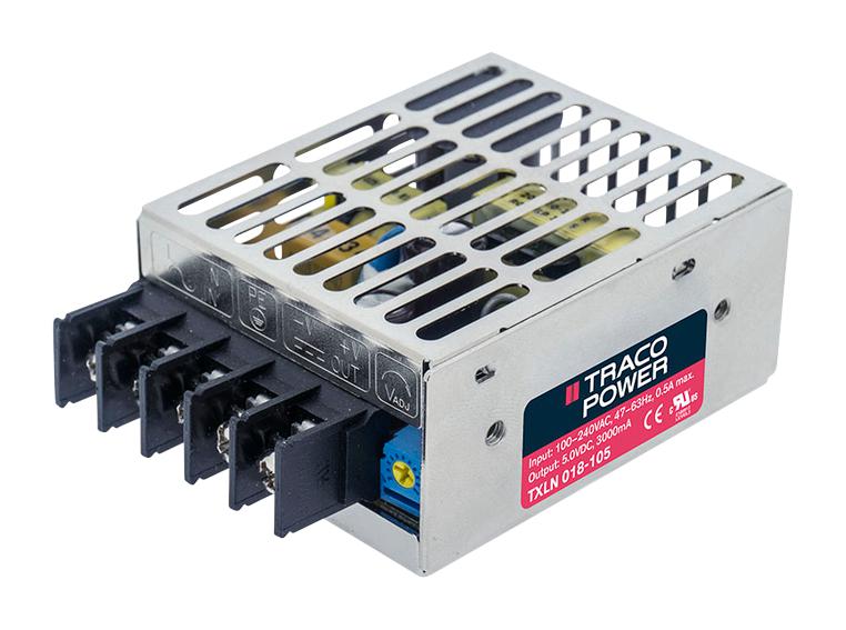 TXLN 018-105 POWER SUPPLY, AC-DC, 5V, 3A TRACO POWER