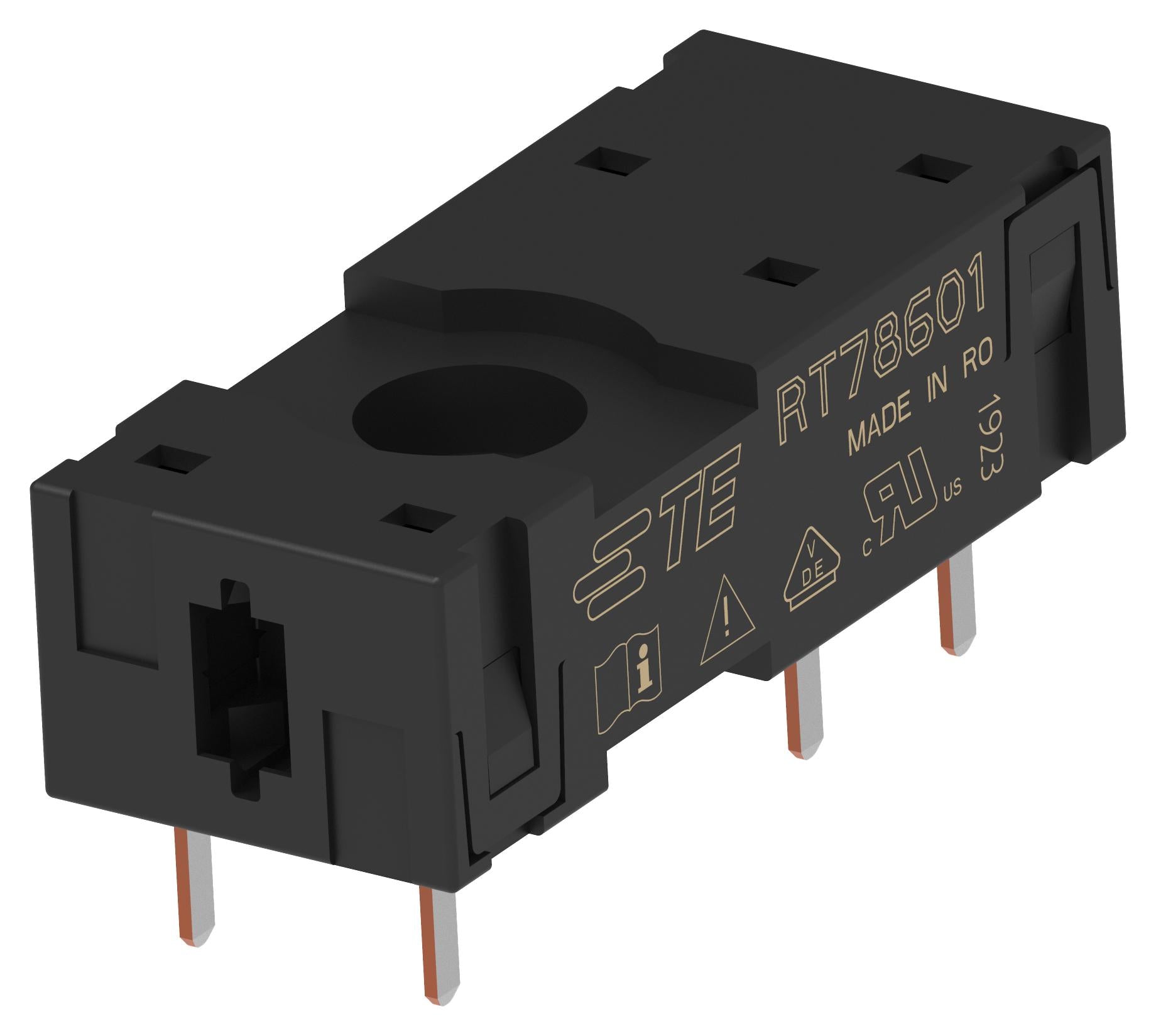 RT78601 RELAY SOCKET, 5 PIN, 250VAC, THT SCHRACK - TE CONNECTIVITY