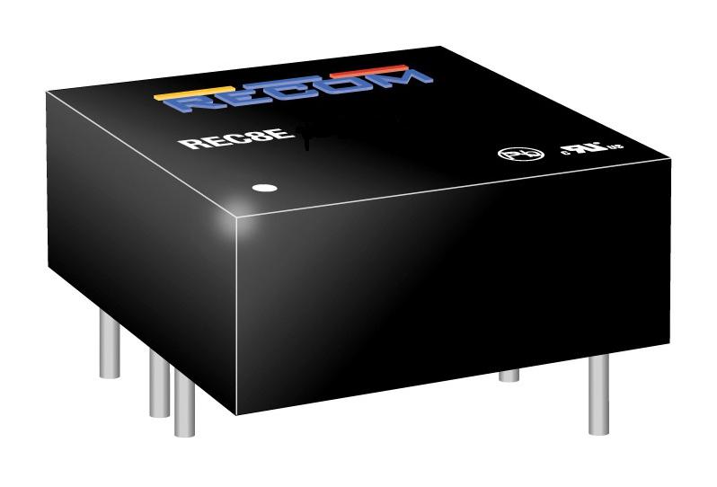 REC8E-2415D/CTRL/X1 DC/DC CONVERTER, 2CH, 8W, 15V, 0.267A RECOM POWER