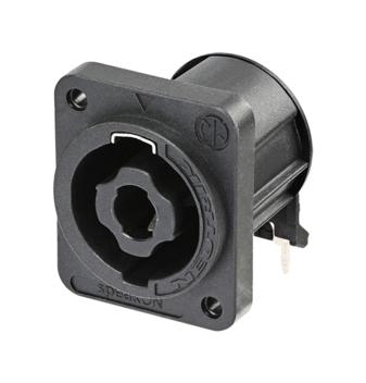 NL4MDXX-H-3 LOUDSPEAKER, R/A PLUG, 4POS, PA6.6, PCB NEUTRIK