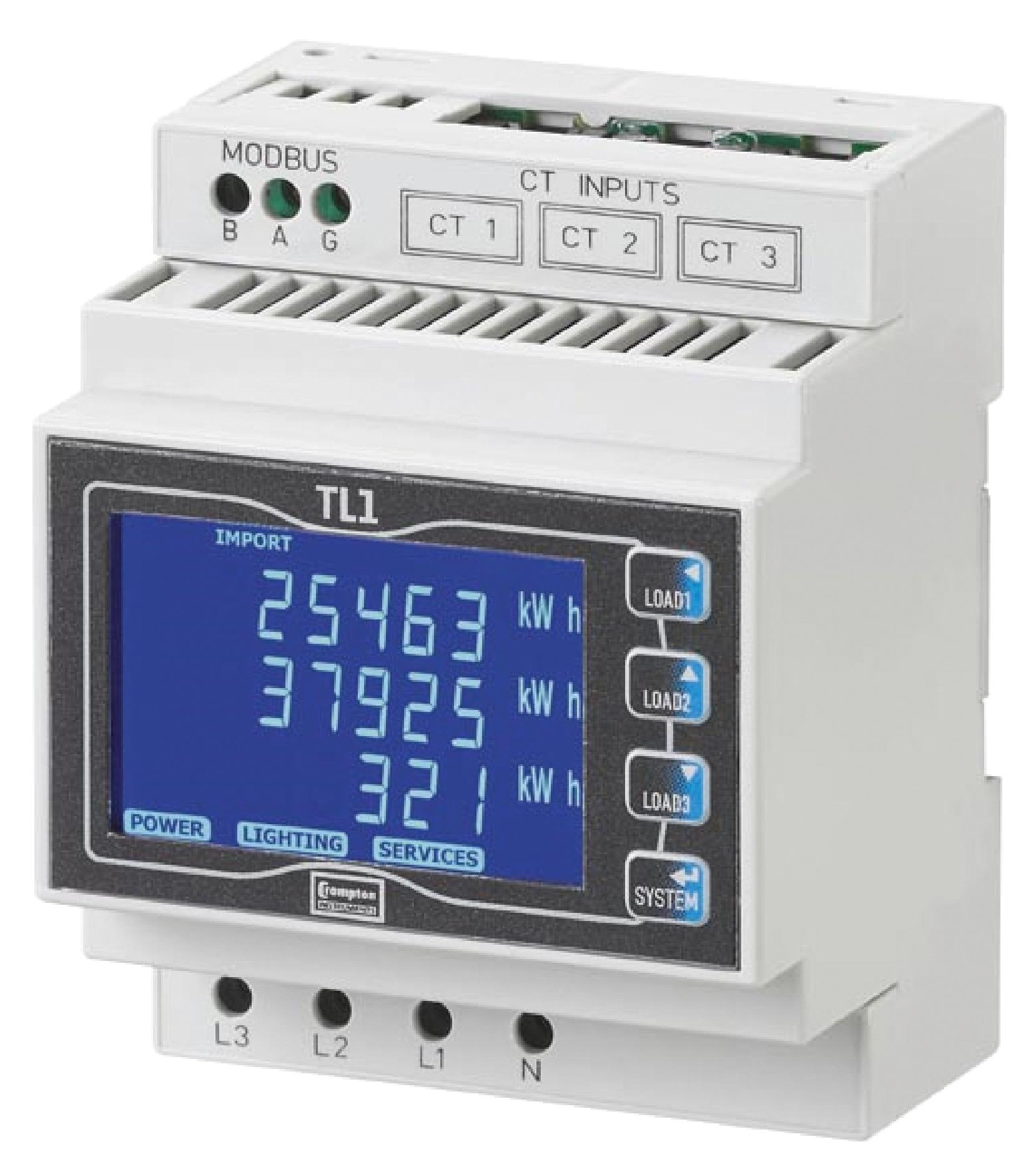 TL1-01 DIGITAL METER, MULTIFUNCTION, 100-400VAC CROMPTON - TE CONNECTIVITY