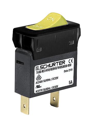 3-128-198 THERMAL CKT BREAKER, 1P, 10A/240V, PANEL SCHURTER