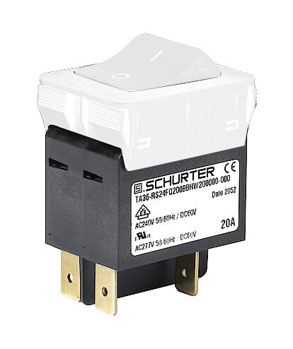 3-128-219 THERMAL CKT BREAKER, 2P, 10A/240V, PANEL SCHURTER